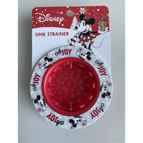 Disney Minnie Mouse Christmas KITCHEN SINK STRAINER Standard Size Drain Oh Joy! - Picture 1 of 10